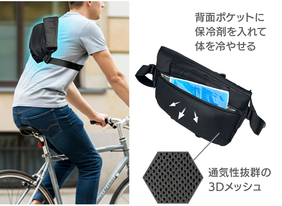 数量限定2度と作れないリユース生地採用！背中を冷やせる新構造の軽量