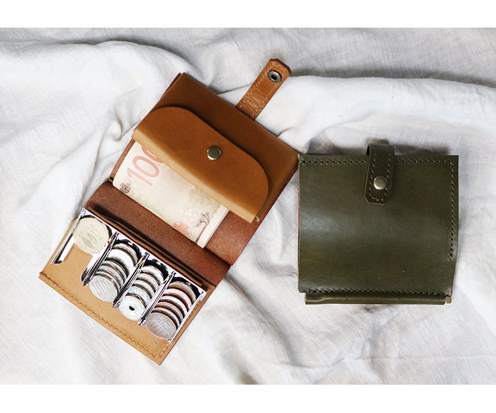 コインキャッチャーとマネークリップ・コンパクトな本革の財布・職人