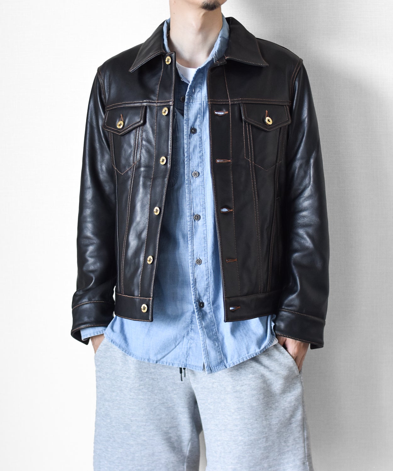 スペイン産ゴートスキンで仕立てる、究極のトラッカージャケットを2万