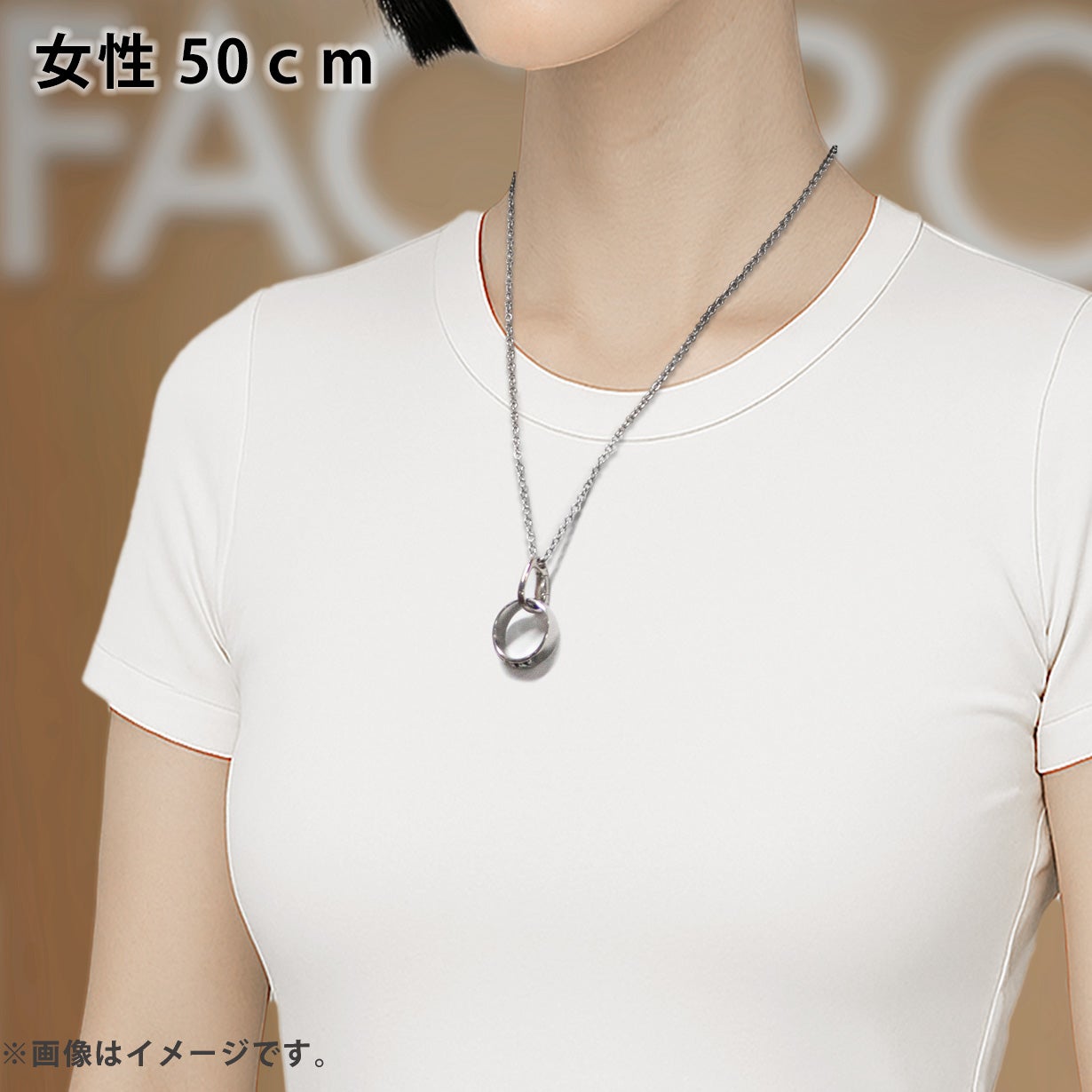 指輪をペンダントに。第2弾ワイドリング用。首にチェーンをかけたまま