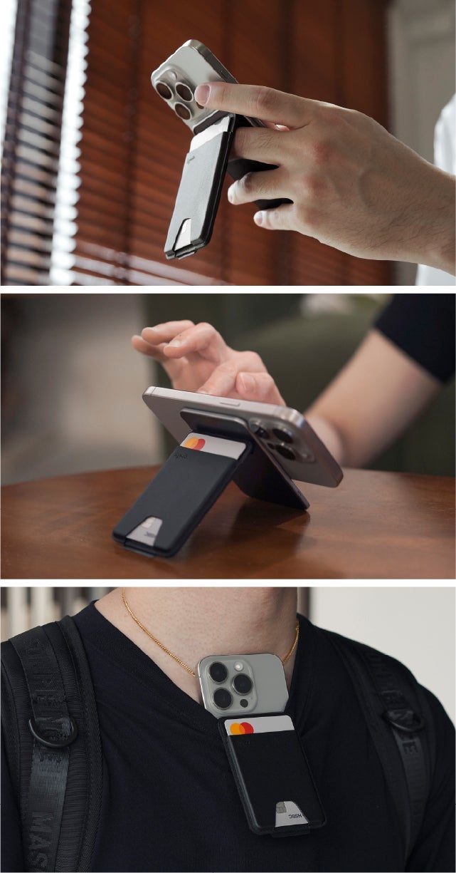 プレートを着脱、着せ替えできるスマホウォレット。次世代のスマートな