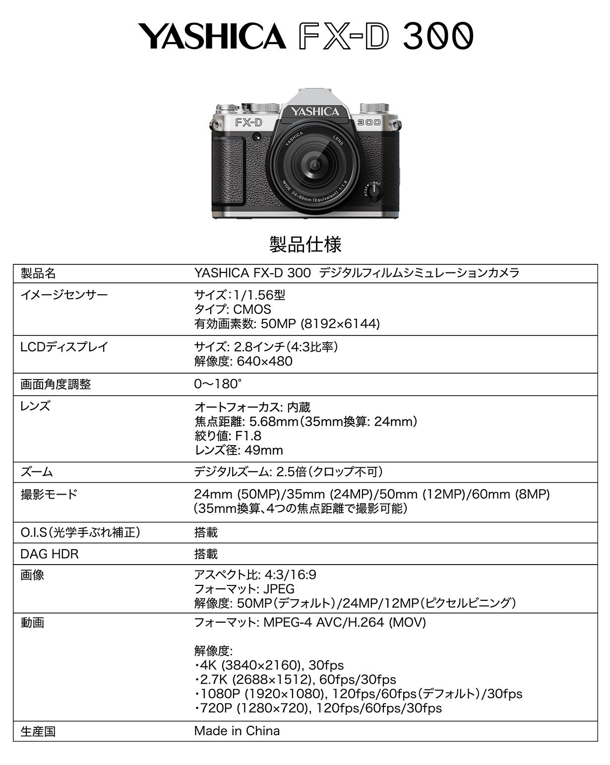 ノスタルジーを写す、新世代デジタルカメラ YASHICA FX-D