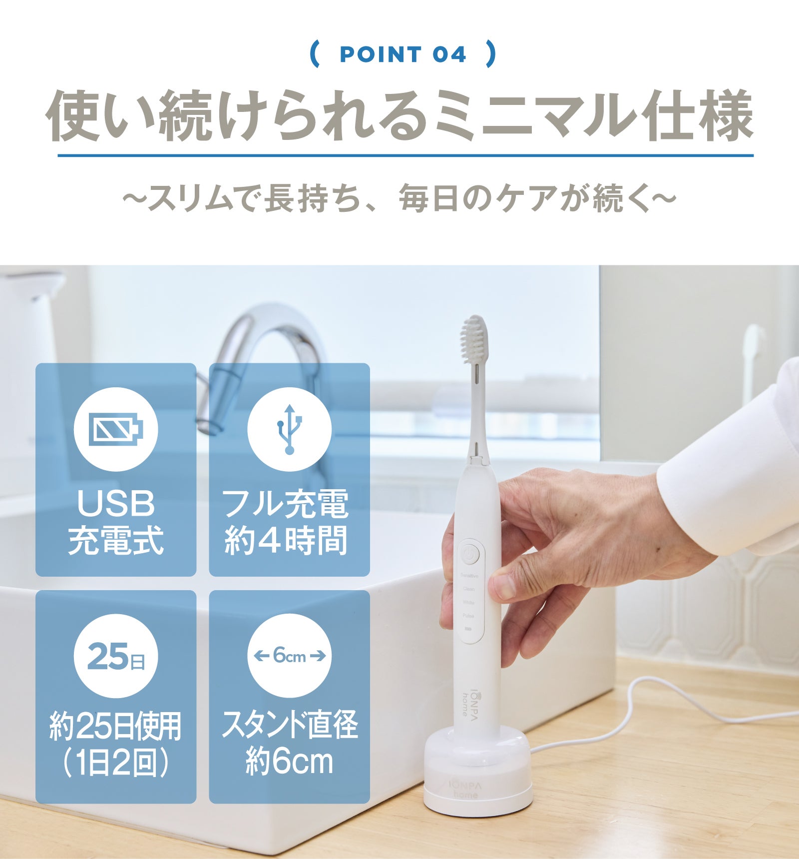 いつもの2分が変わる】40年の技術が辿り着いた、イオン電動歯ブラシの