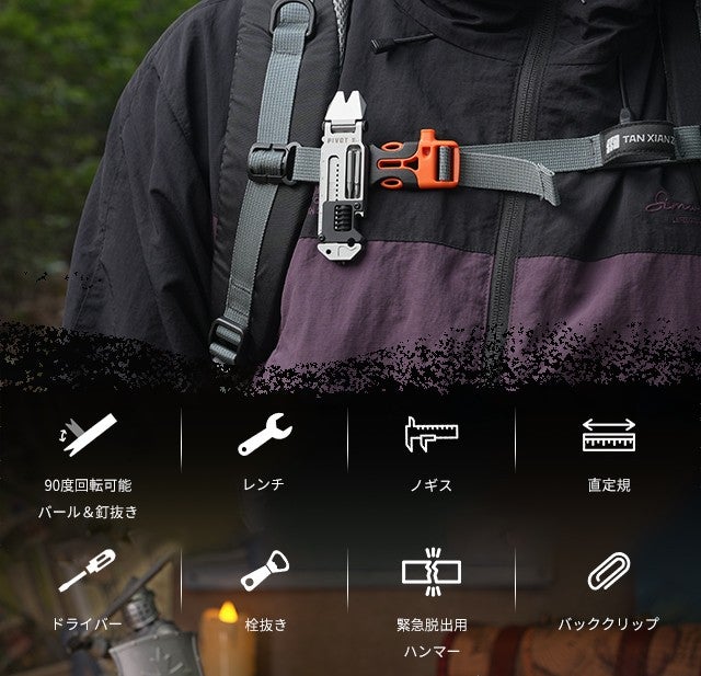 matuszawaさん用付属品 ポケットサイズで軽量＆万能！修理もアウトドアもこれ1本、8in1マルチ