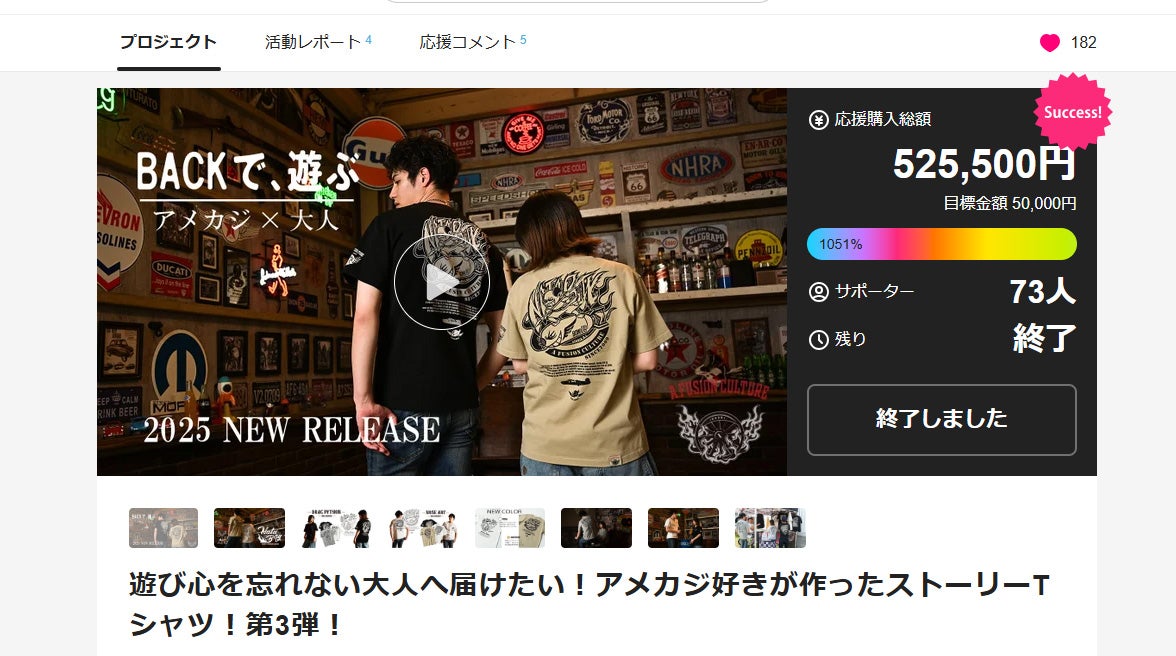 遊び心を忘れない大人へ届けたい！アメカジ好きが作ったストーリーT