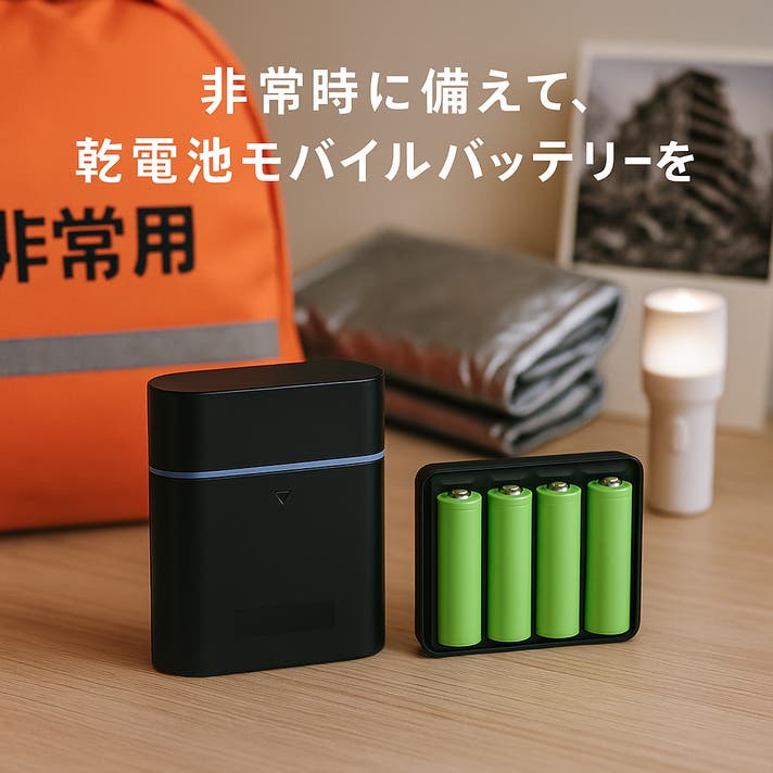 発火リスクを低減！防災バッグに最適！災害・旅行に新発想のモバイル