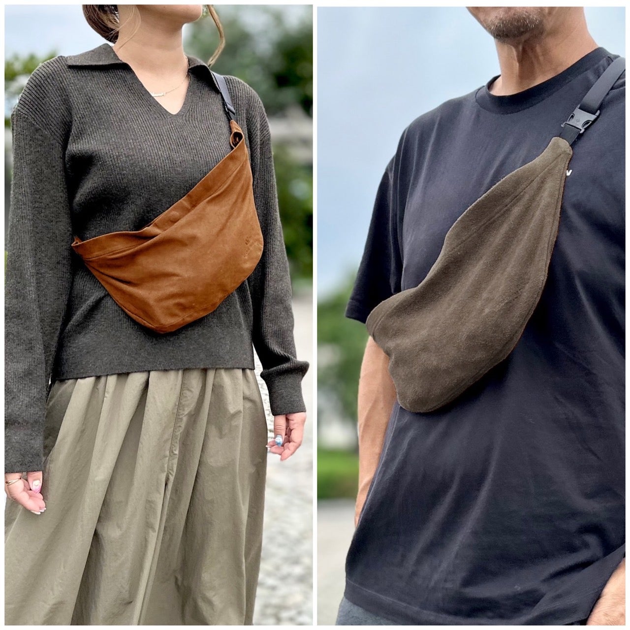 軽くて強い もう一つのポケット】北海道天然エゾ鹿革『新感覚フィット