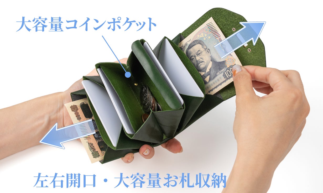 180°全開で見わたせる「財布の革命！」長財布からの乗り換え