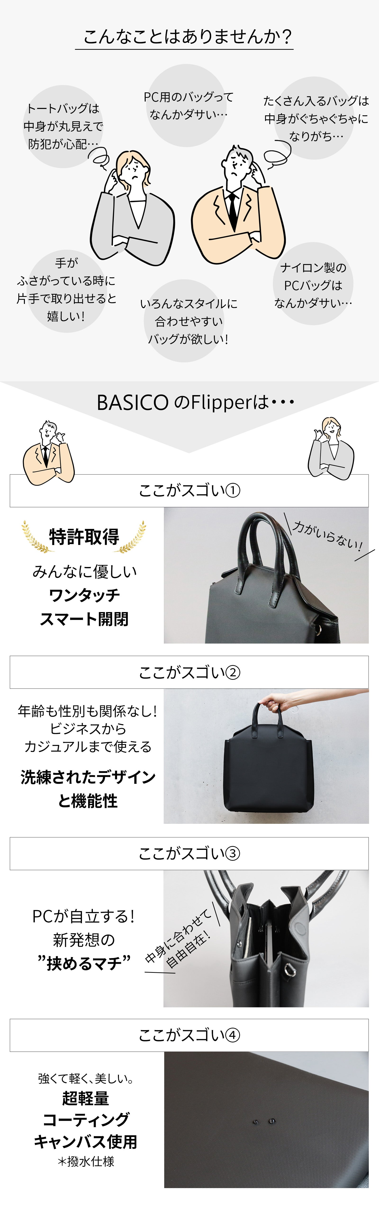 PCが立つ】半自動で簡単！片手でスムーズ開閉できる新感覚バッグが新