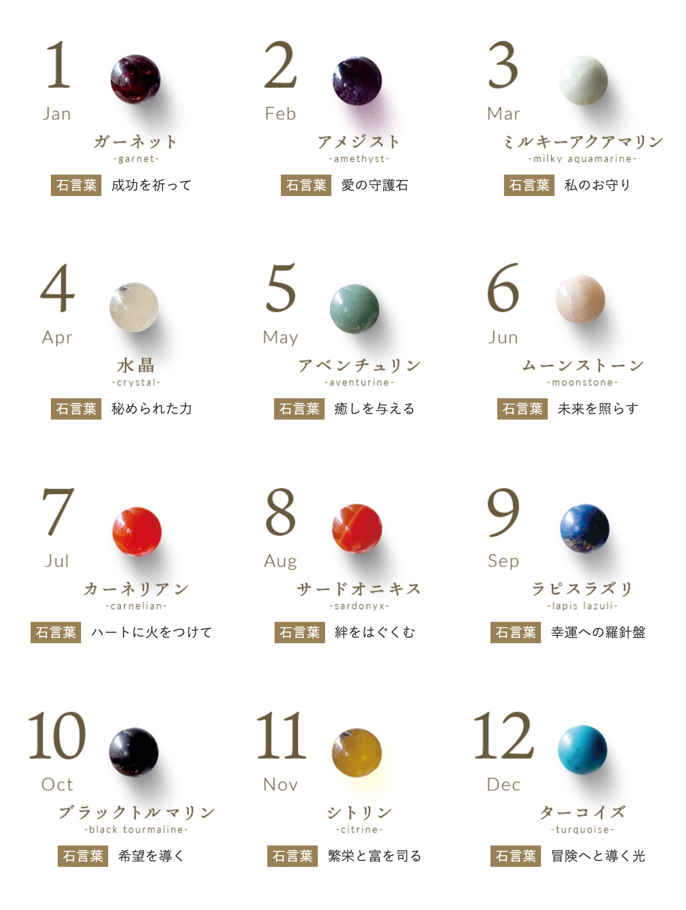商売繁盛や合格祈願、家内安全を願う。新年を開運に導くパワーストーン