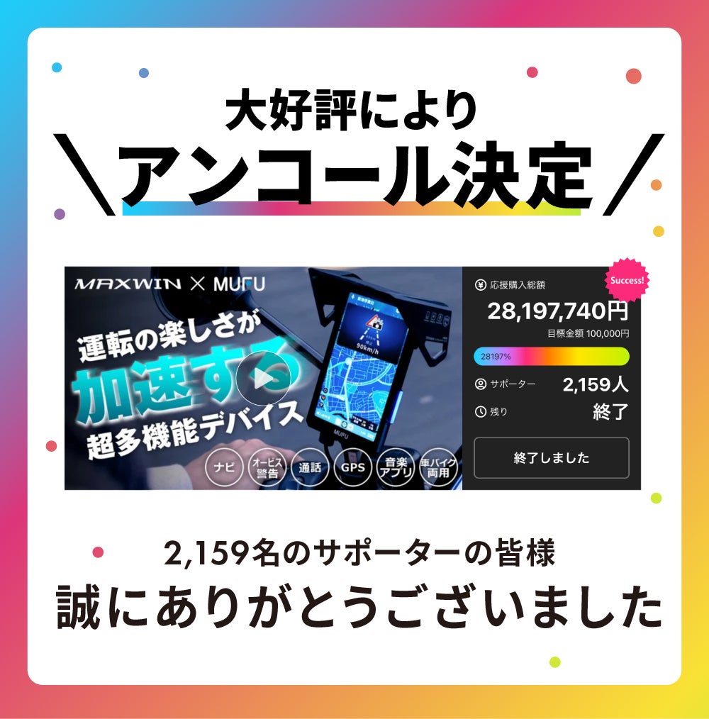 アンコール】自動でオービス検知！MUFUルートの先が見える縦型スマート