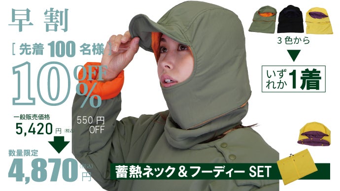 1分で約18度温まる。極寒で重ね着無しで過ごせる「体温リサイクル