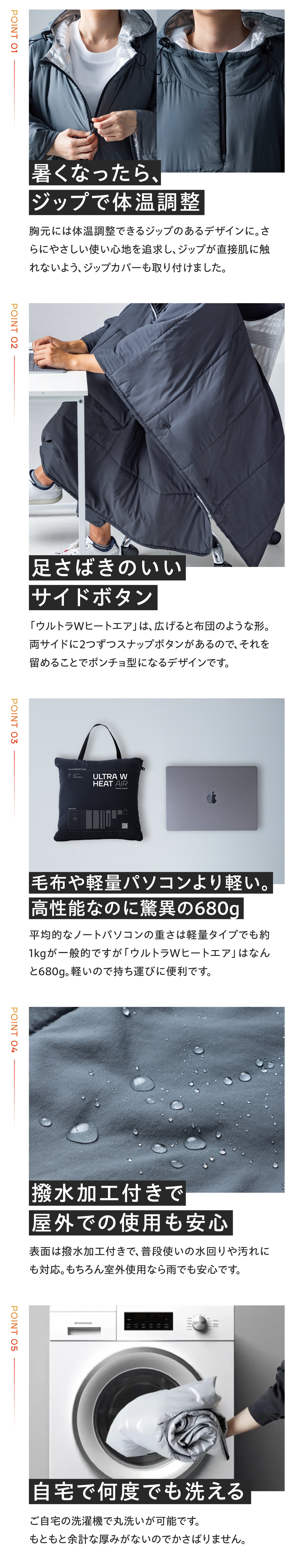 アンコール】暖房に頼らない冬を。わずか1cm、独自Wヒートの超軽＆極
