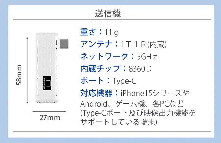 わずか27g＆転送距離最大30m】Wi-Fi不要のミラーリングアダプターM3 