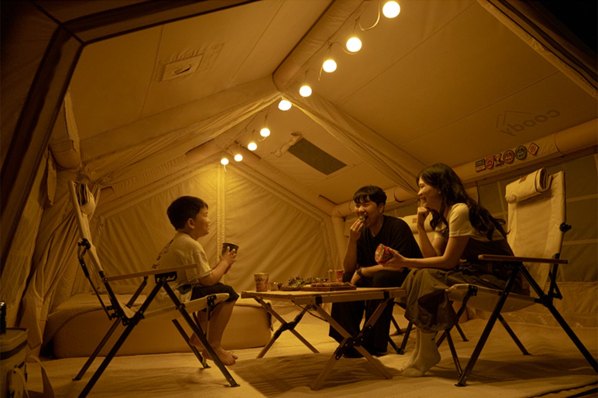 光と風」を操ってテントの夜を超快適に！coodyGLOWNAパーティーライト