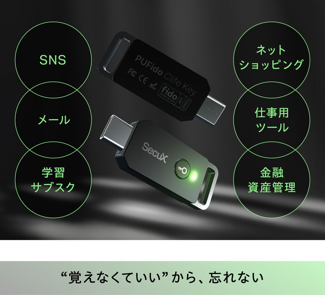 国際標準セキュリティ規格FIDO2搭載】パスワード漏洩から守る新時代の