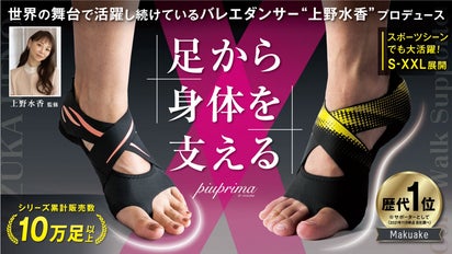 上野水香監修！※筋肉使用量最大131% 10万人が体感した足裏トレーニング