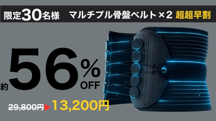 新感覚の腰楽ベルト！欲しいを叶えた1個で5役『マルチプル骨盤ベルト