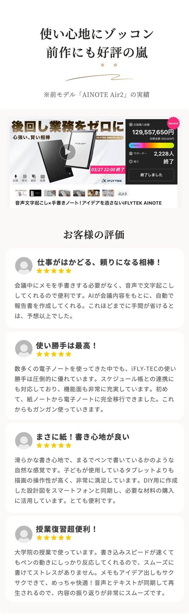 AINOTE2 オールインワンセット Makuake タブレット 通電のみ ブランド最薄の一枚で、生産性を新たな次元へ｜AINOTE 2 AIスマート