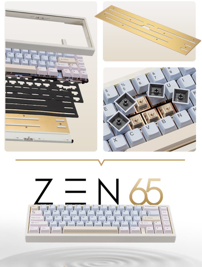 【WOBKEY社 未発售新品】ZEN65 標準版 ブラック WOB第三弾｜65％に凝縮された、贅沢な響きと心地よさ「ZEN65