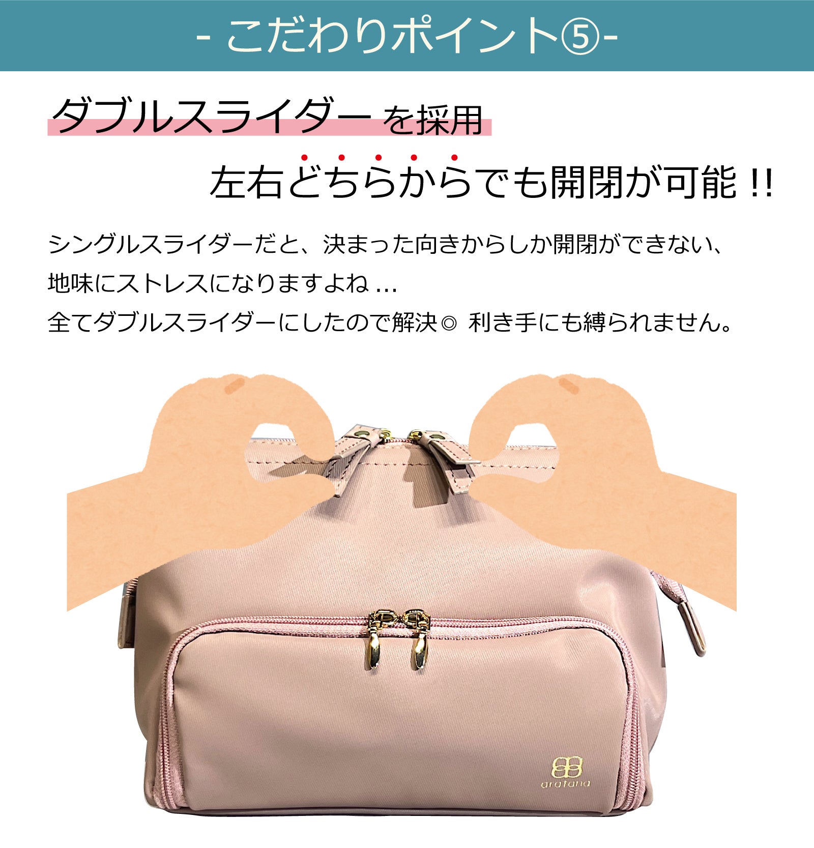 aratana第一弾】見た目も機能も妥協しない！容量自在の新発想3in1