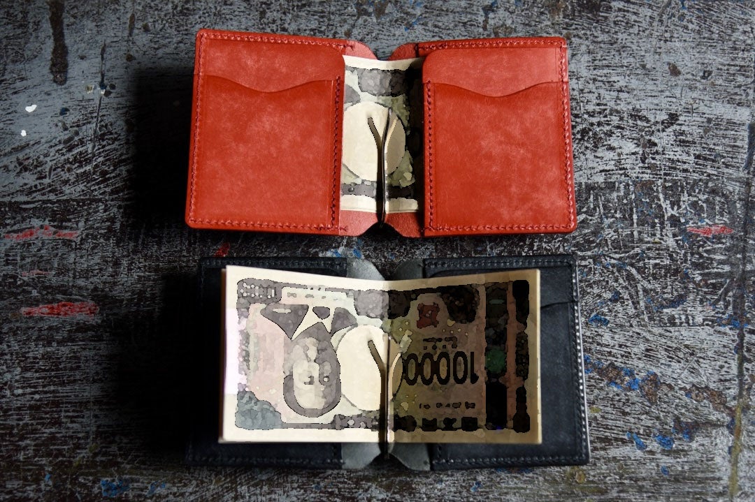 エングレービングマネークリップ マネークリップ／シンプル | 革細工と