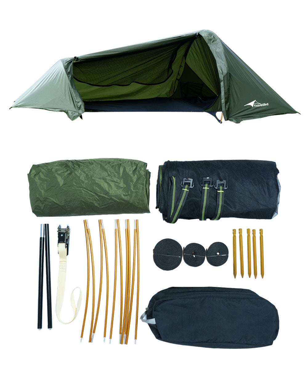 空陸両用】地面に寝るだけがキャンプじゃない。設営3分＆超軽量の