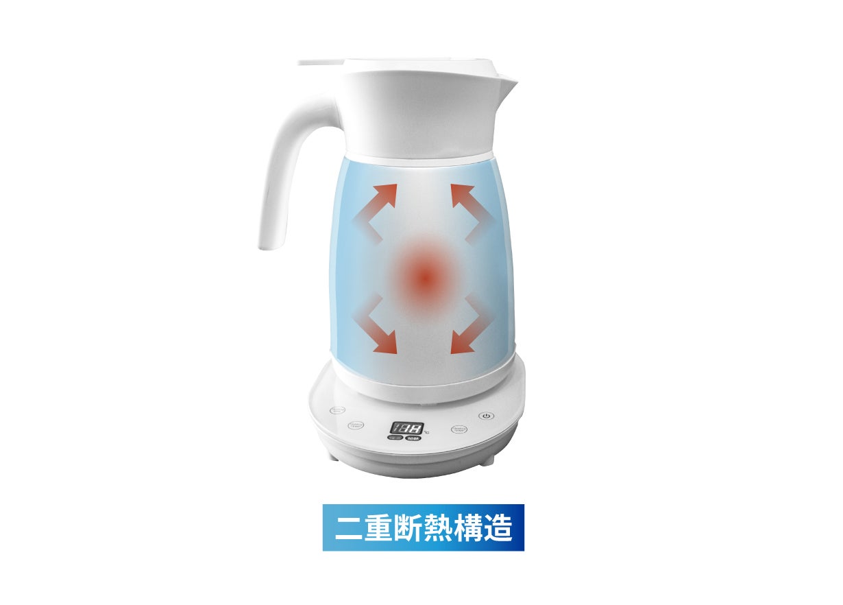 1日1回」沸かすだけで8時間保温！ 1日中快適な魔法瓶ケトル｜マクアケ