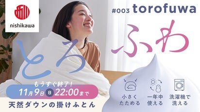 オールシーズン使えて、お家で洗える！天然羽毛とろふわ掛け布団