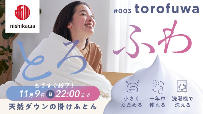 オールシーズン使えて、お家で洗える！天然羽毛とろふわ掛け布団