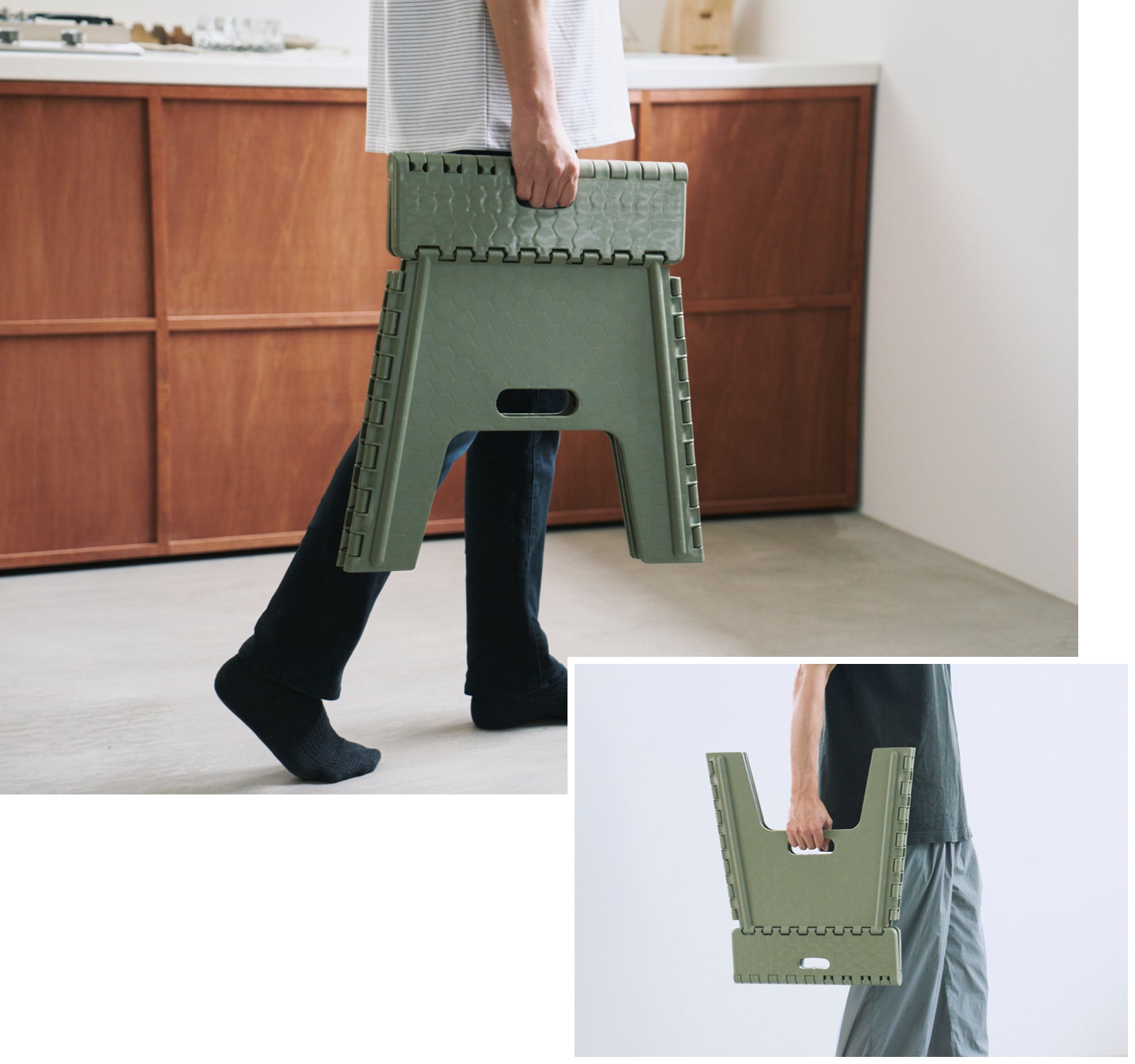 踏み台 両取っ手付き 踏み台 2段 アルミ製 YM-8002DH | 山善ビズコム オフィス