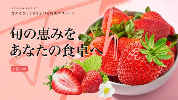 栃木の天然山水が育む、 初摘み苺「とちあいか」限定販売