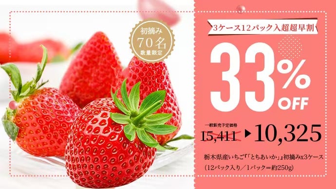 栃木の天然山水が育む、 初摘み苺「とちあいか」限定販売｜マクアケ