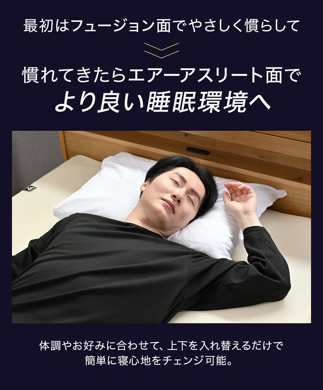 昨日ふんわり、今日硬め。硬さ調整できるパーソナライズ・マットレス