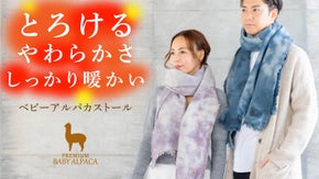 【好評第3弾】至福の温もり、とろける肌触り。ベビーアルパカ&ldquo;京の彩染め&rdquo;ストール