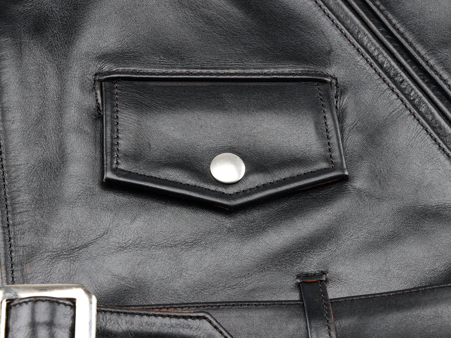 ダブルライダースの基本形デザイン「USライダース」を茶芯ホースハイド