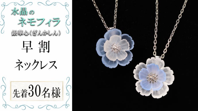 小さな空を贈る】ネモフィラの物語を纏う、フロスティクリスタル