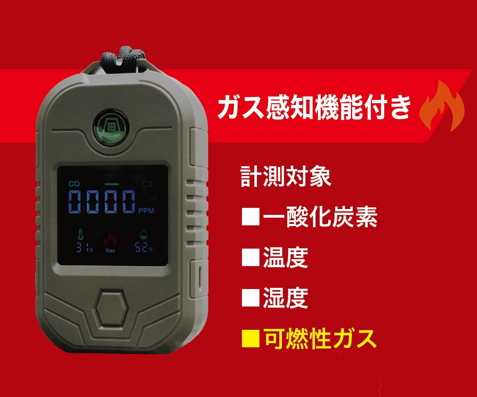 新モデル登場！沢田テントの多機能一酸化炭素チェッカー｜マクアケ