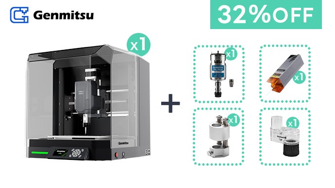 0.1mm精度CNCで、本格化DIY。初心者でもプロ級を実現｜Genmitsu