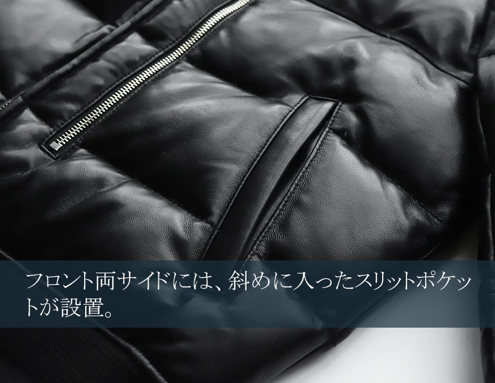 B*a様 定価65万 贅沢の極 malo きめ細かい羊革 ダウンジャケット 並み ニュージーランド産羊革で仕立てた、高級感を極めたレザーダウン