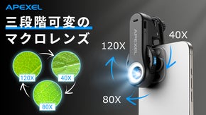 3段階の倍率切替可能なマクロレンズで、ミクロの世界をもっと身近に。