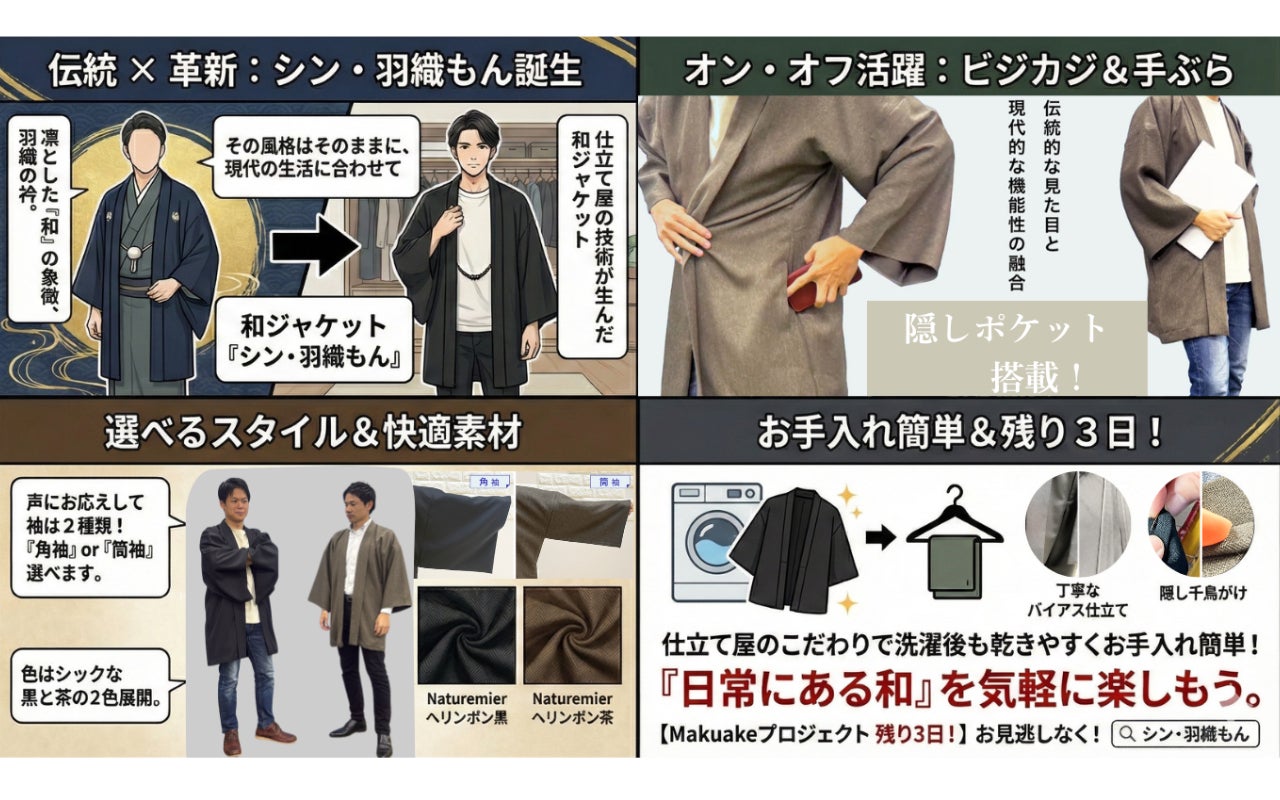 【新品】&エルシー　　マグノリア羽織 和装への憧れを、もっと自由に！二代続く仕立て屋姉妹の「掛け算」が