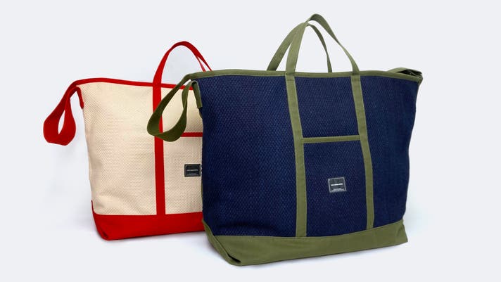 ✨美品✨Porter Classic トートバッグ　ダイヤモンド　刺し子　ブルー ✨美品✨Porter Classic トートバッグ ダイヤモンド 刺し子 ブルー