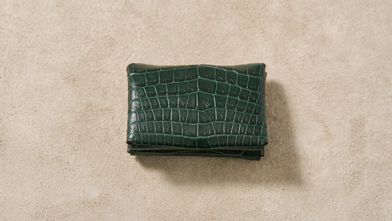 定価79万円 極美品 クロコダイルレザー メタリックグリーン 緑 2way 