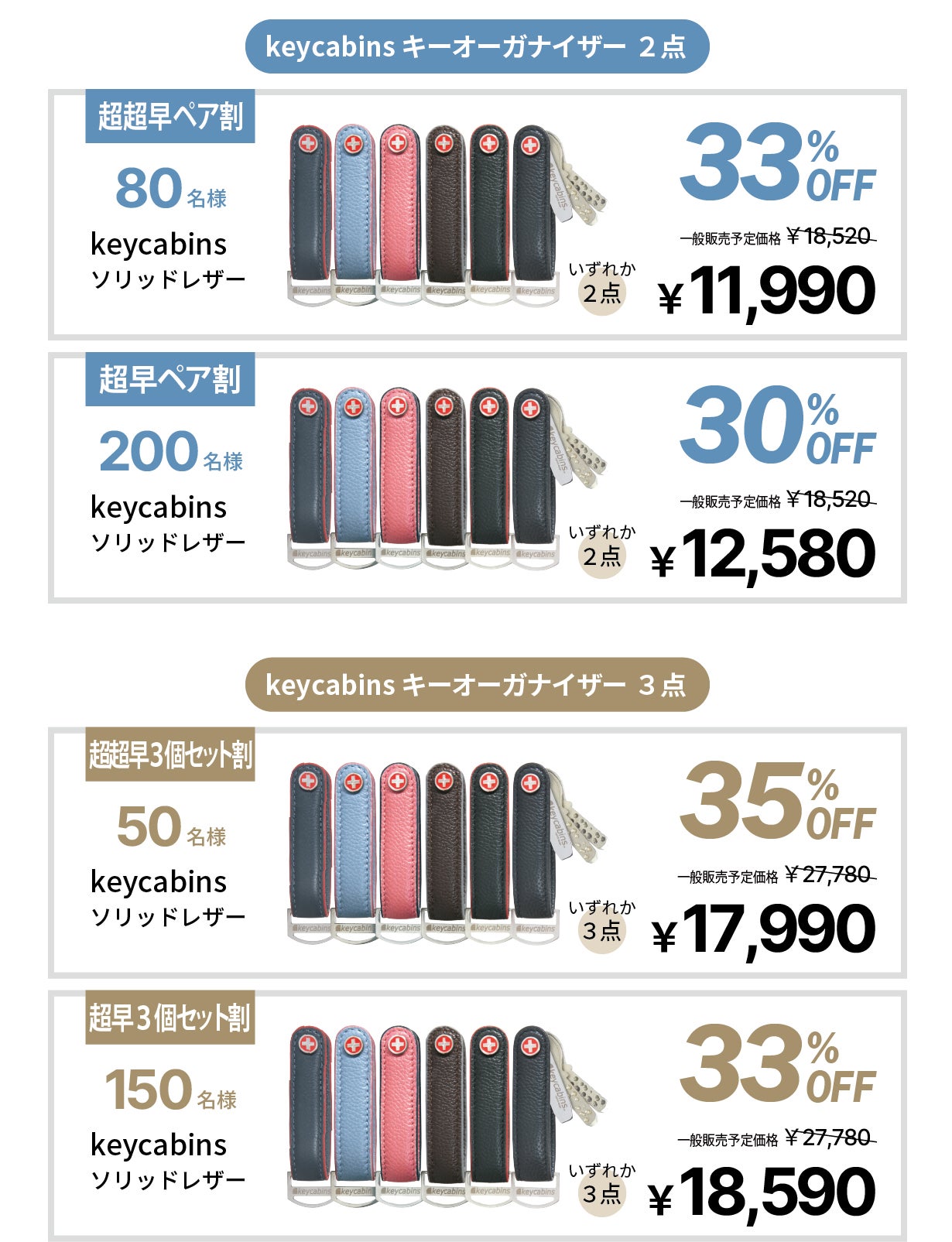 H.R.ギーガー　4冊セット もう、ジャラジャラしない。鍵をスマートにまとめる、スイス製キー
