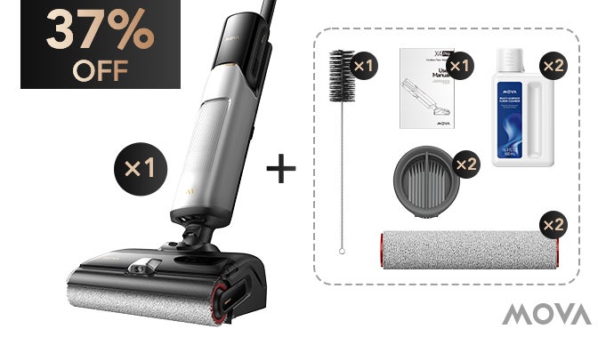 驚きの80℃熱水拭き＆20,000Pa強力吸引で汚れを一掃！水拭き掃除機MOVA