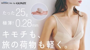 もう“旅の下着”で悩まない。すぐ乾くから数枚で。ヴェールのように軽い新定番ブラ