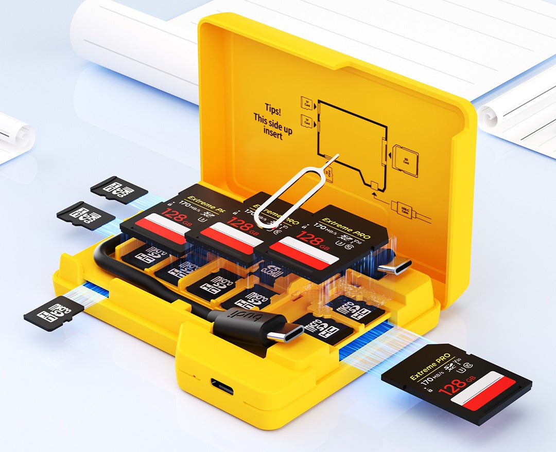 データカード4枚同時操作！15枚大量収納！爆速USBケーブル搭載のカード