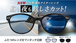 あのナイターレンズが調光レンズに！レンズ交換式24時間対応ドライビングサングラス