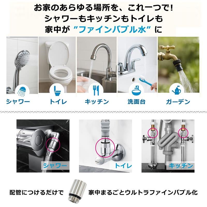 キッチン・トイレ・シャワーにも！取付簡単、ISO基準のウルトラ